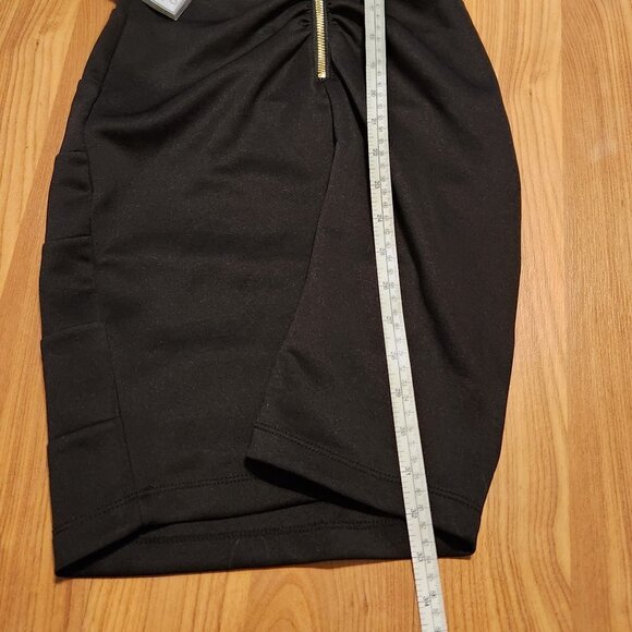 Emerald Sundae Women's Juniors' Lace Illusion Bodycon Dress XXS Black/Nude - Picture 13 of 14